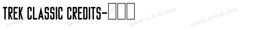 Trek Classic Credits字体转换